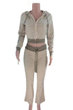 Casual Zip-Up Hoodie and Jogger Set
