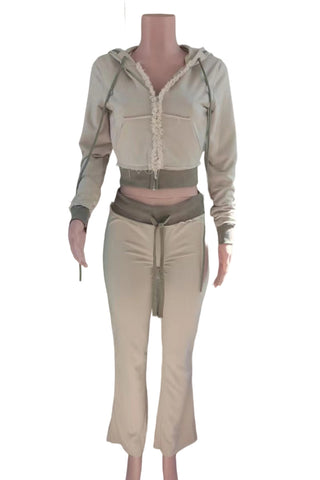 Casual Zip-Up Hoodie and Jogger Set