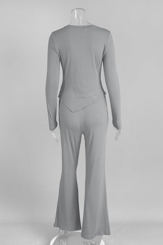 Layered Two-Piece Pants Set