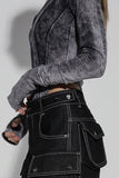 Sleek Long Sleeve Bodysuit with Zip Detail