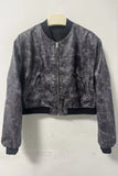 Cropped Bomber Jacket