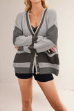 Button-Up Chevron Cardigan