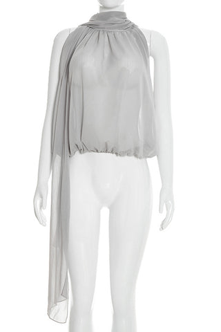 Draped Halter Neck Tank