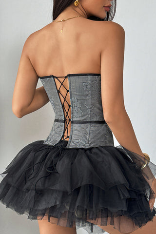Floral Embellished Bustier Top