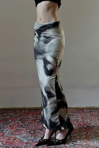 Bold Print Maxi Skirt