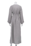 Long Sleeve Wrap Maxi Dress