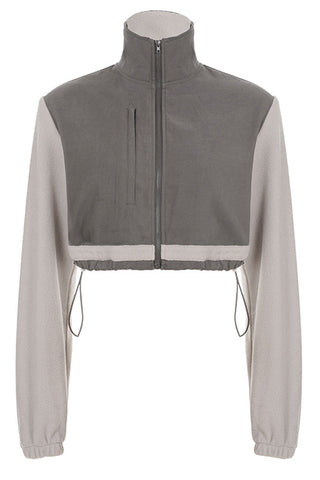 Zip-Front Cropped Jacket