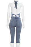 Halter Draped Pants Set