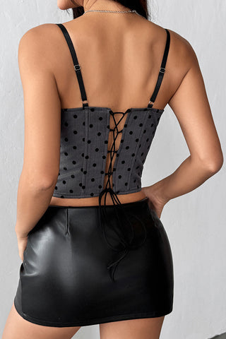 Polka Dot Corset Tank Top