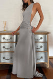 Draped One-Shoulder Casual Dress