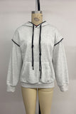 Casual Pullover Hoodie with Drawstring