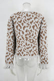 Tie-Front Leopard Print Cardigan