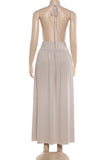 Halter Neck Evening Maxi Dress