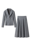Tailored Blazer and Skirt Set