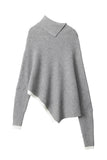 Asymmetric Collared Sweater