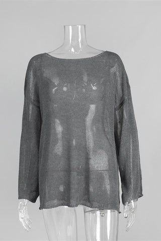 Classic Open Knit Relaxed Fit Top