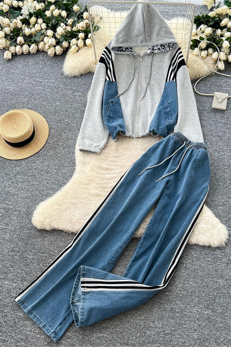 Casual Hoodie and Pants Set