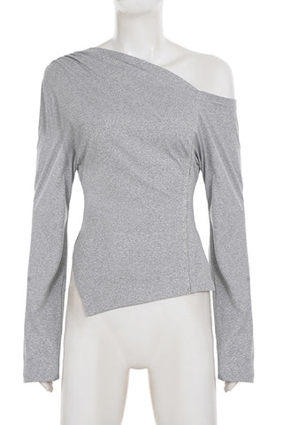 Asymmetric Long Sleeve T-Shirt