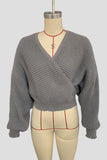 V-Neck Cross-Over Sweater