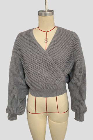 V-Neck Cross-Over Sweater