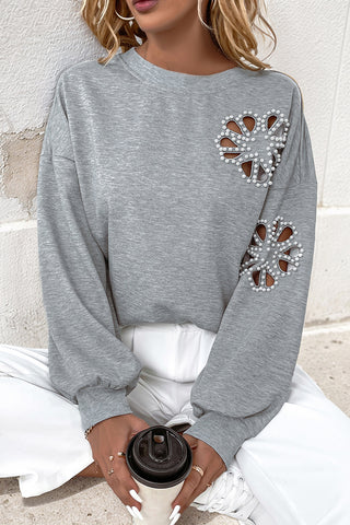 Cutout Floral Design Top
