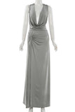 Sleeveless Draped Maxi Dress