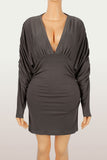 Plunge V-Neck Mini Dress