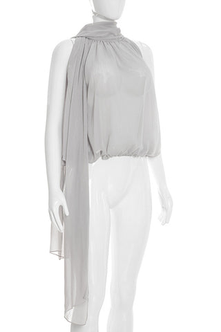 Draped Halter Neck Tank