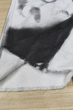 Artistic Ombre Wide-Leg Jeans