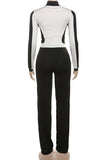 Zip-Up Long Sleeve Pants Set
