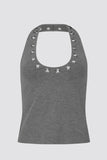 Grommet Detail Racer Tank