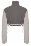 Zip-Front Cropped Jacket