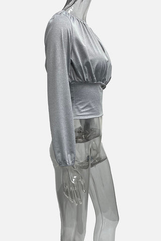 Off-Shoulder Long-Sleeve T-Shirt