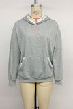 Bow Accent Hoodie Sweatshirt