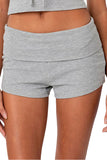 High-Waist Foldover Casual Shorts