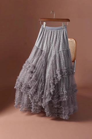 Layered Skirt with Ruffle Details