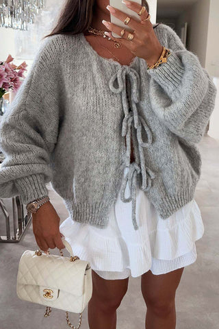 Tie-Front Oversized Cardigan