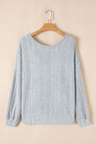 Ribbed Knit Pullover Top