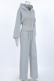 Zip-Up Hoodie Pants Set
