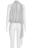Draped Halter Neck Tank