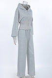 Hooded Zip-Up Pants Set