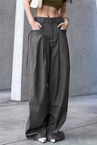 High-Waisted Wide Leg Casual Pants