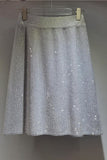 Elegant Sequin Midi Skirt