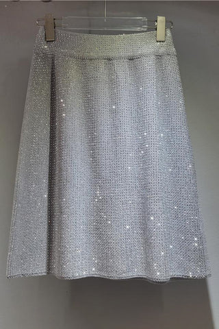 Elegant Sequin Midi Skirt