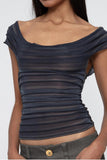 Ruffled Square Neck Tank Top