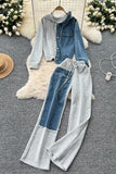 Stylish Contrast Patchwork Pants Set