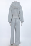 Hooded Zip-Up Pants Set