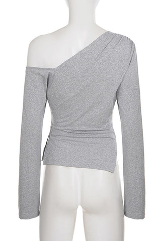 Asymmetric Long Sleeve T-Shirt