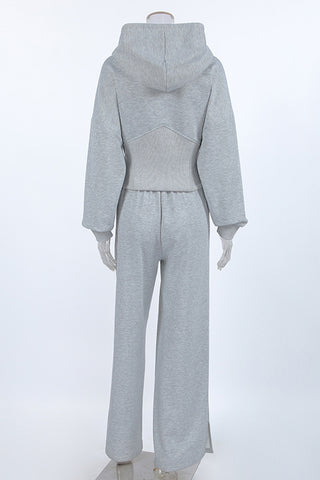 Zip-Up Hoodie Pants Set