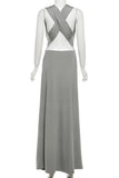 Sleeveless Draped Maxi Dress